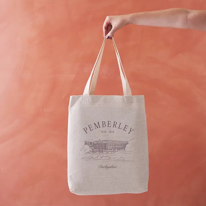 Bolsa de tela con cita literaria sobre el té de CS Lewis