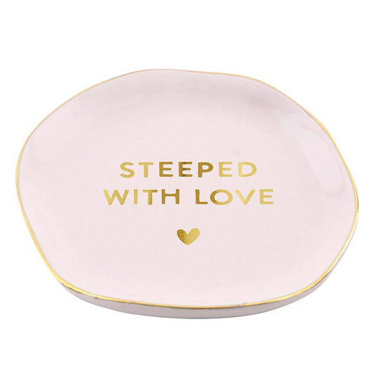 Ceramic Tea Bag Holders - Steeped with Love