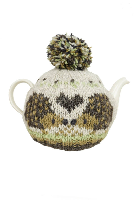 Hedgehog - Natural Hand Knitted Wool Animal Tea Pot Cosy