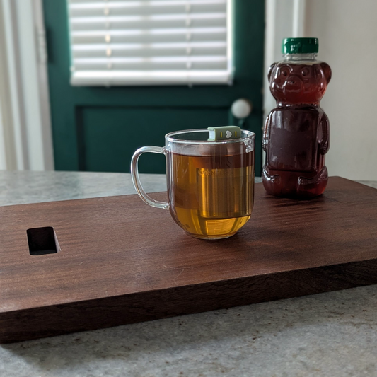 Green Heart Book | Floating Tea Infuser | Light Brown Base