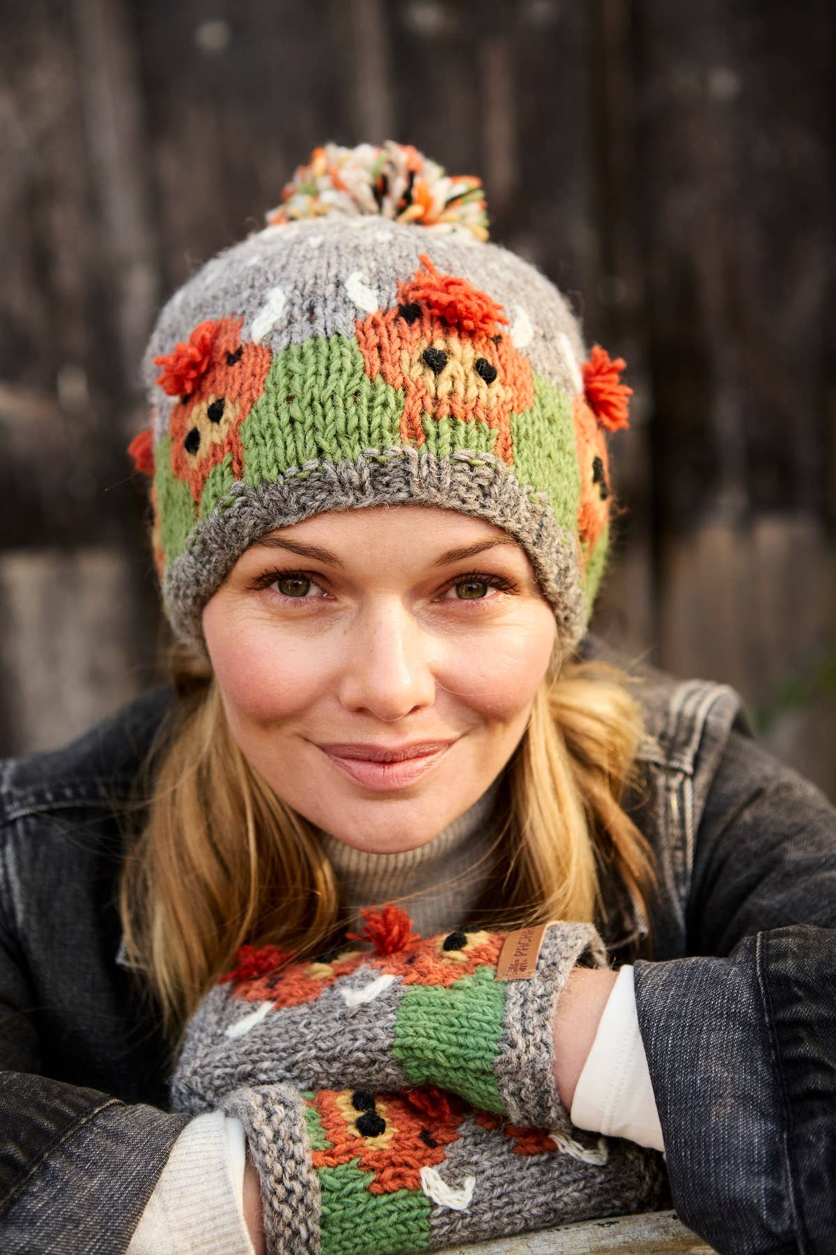 Herd of Highland Cow Knitted Wool Bobble Beanie Hat