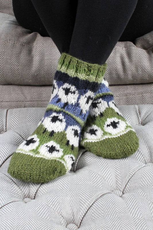 Flock of Sheep - Knitted Natural Wool White Sheep Sofa Socks