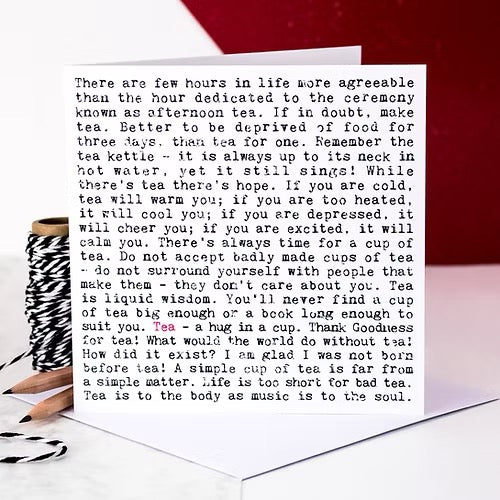 Funny Tea Quotes Greeting Card