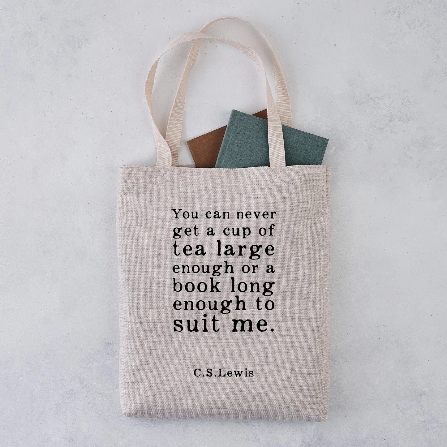 C.S. Lewis Literary tea quote tote bag