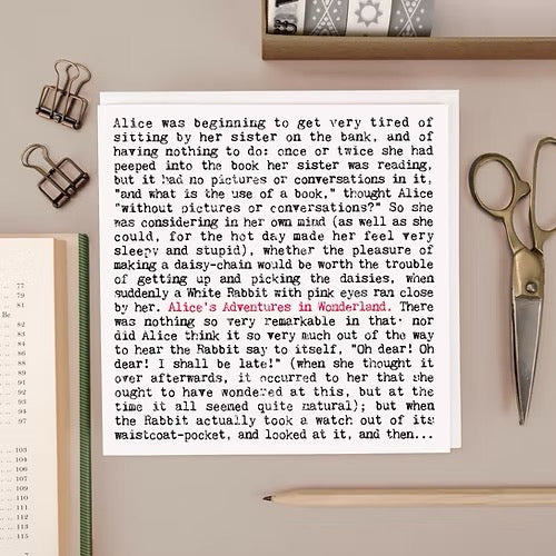 Alice in Wonderland Greeting card