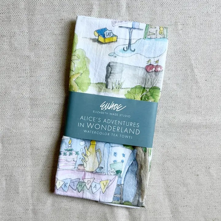 Alices Adventures in Wonderland tea towel
