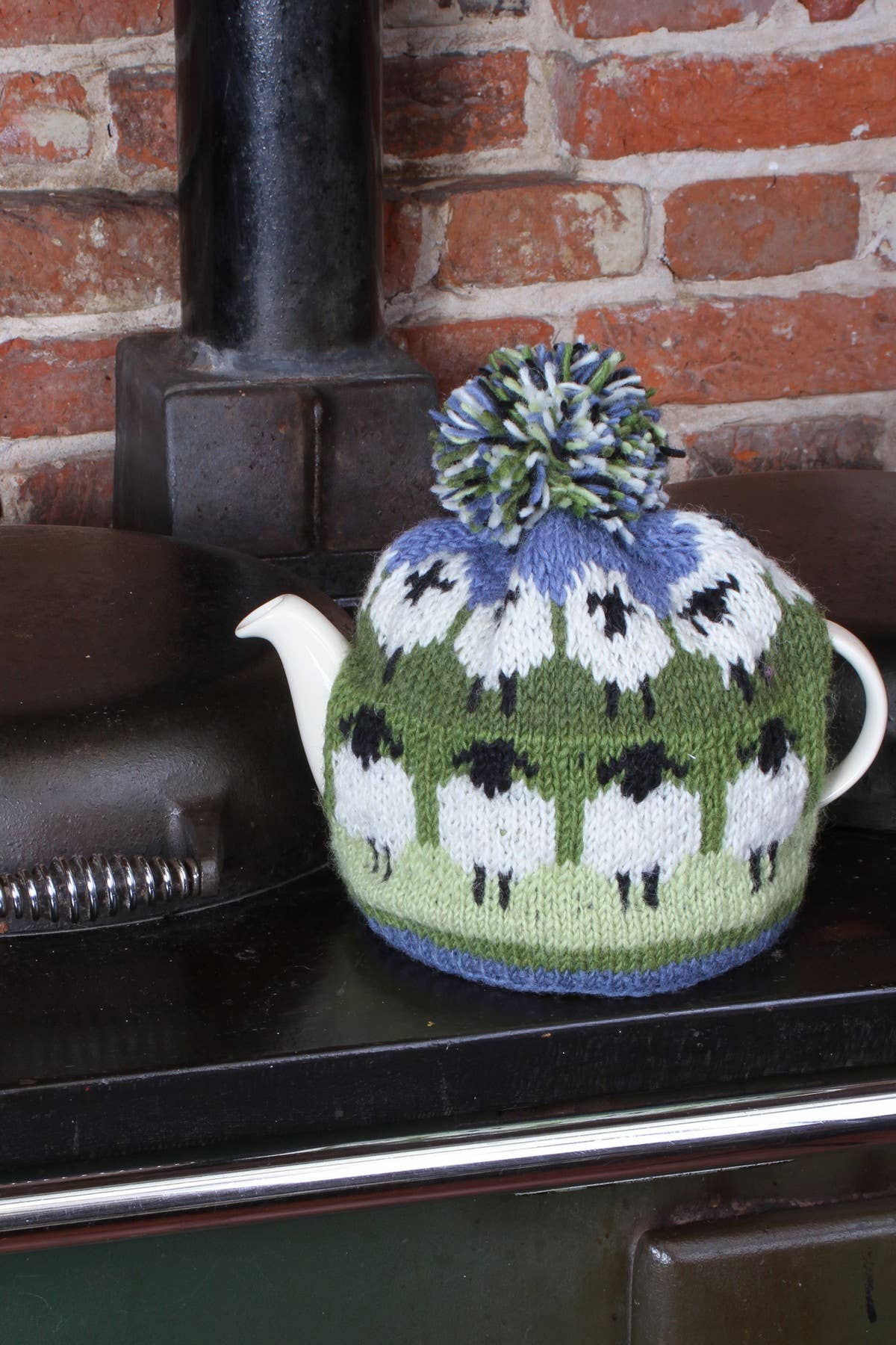 Flock of Sheep - Knitted Natural Wool White Sheep Tea Cosy