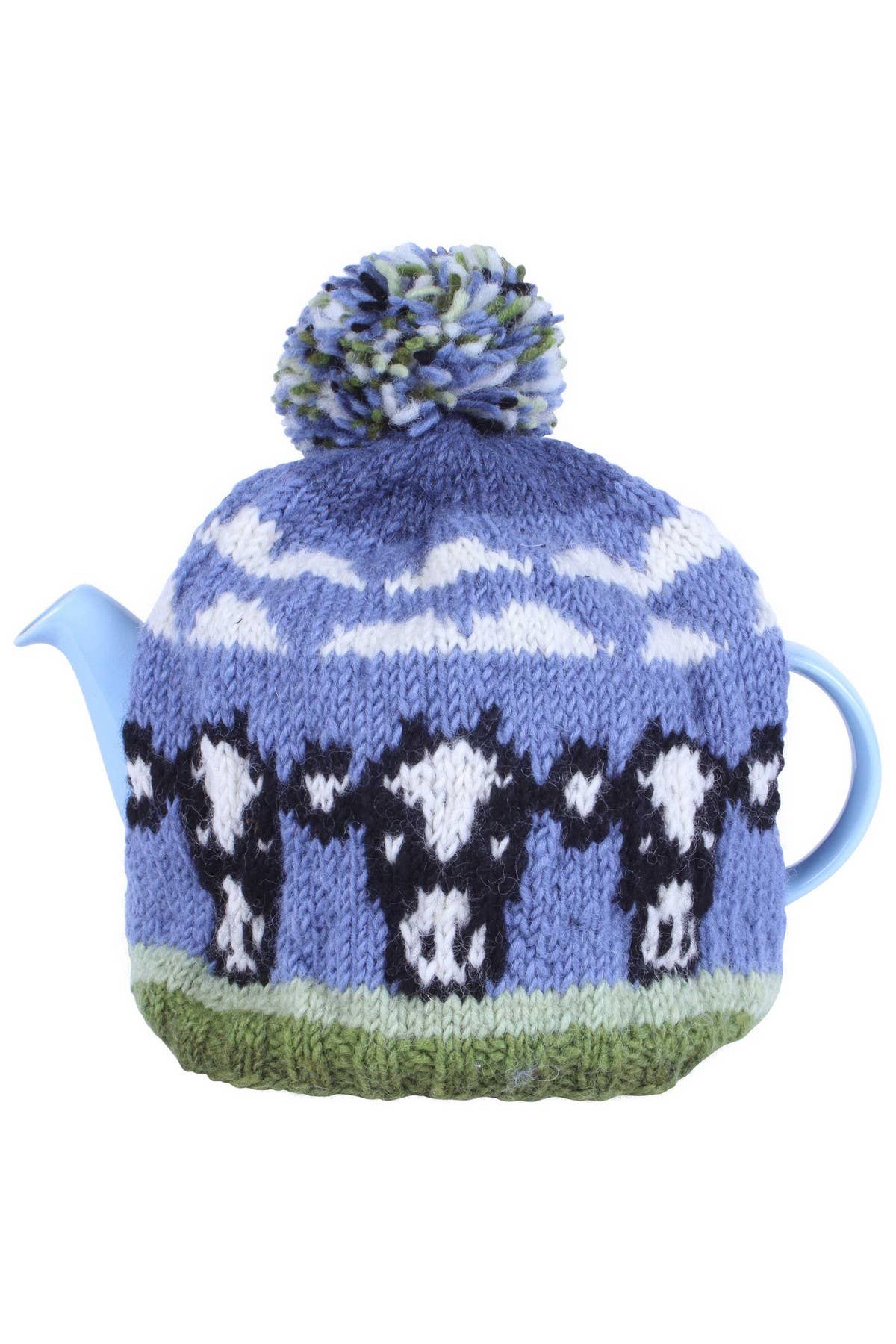 Dairy Cow Animal Farm Hand Knit Wool Tea Cosy, Tea Pot Cover