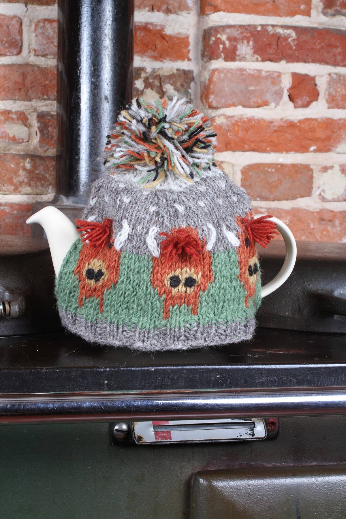 Herd of Highland Cow Knitted Wool Tea Cosy Tea Pot Cover