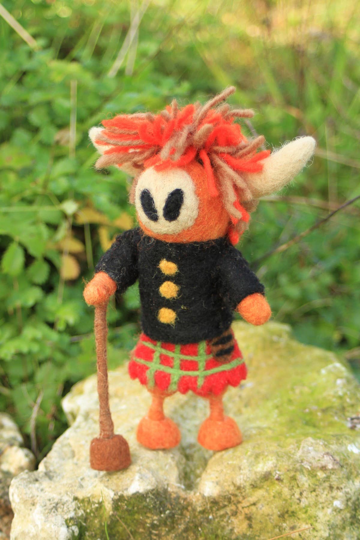 Hamish Felted Wool Scottish Highland Cow Standing Decoration