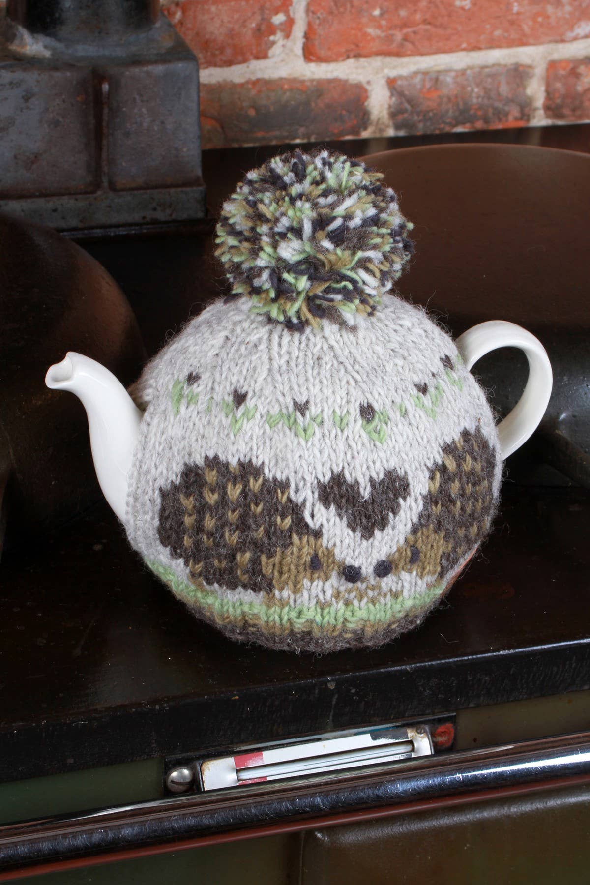 Hedgehog - Natural Hand Knitted Wool Animal Tea Pot Cosy